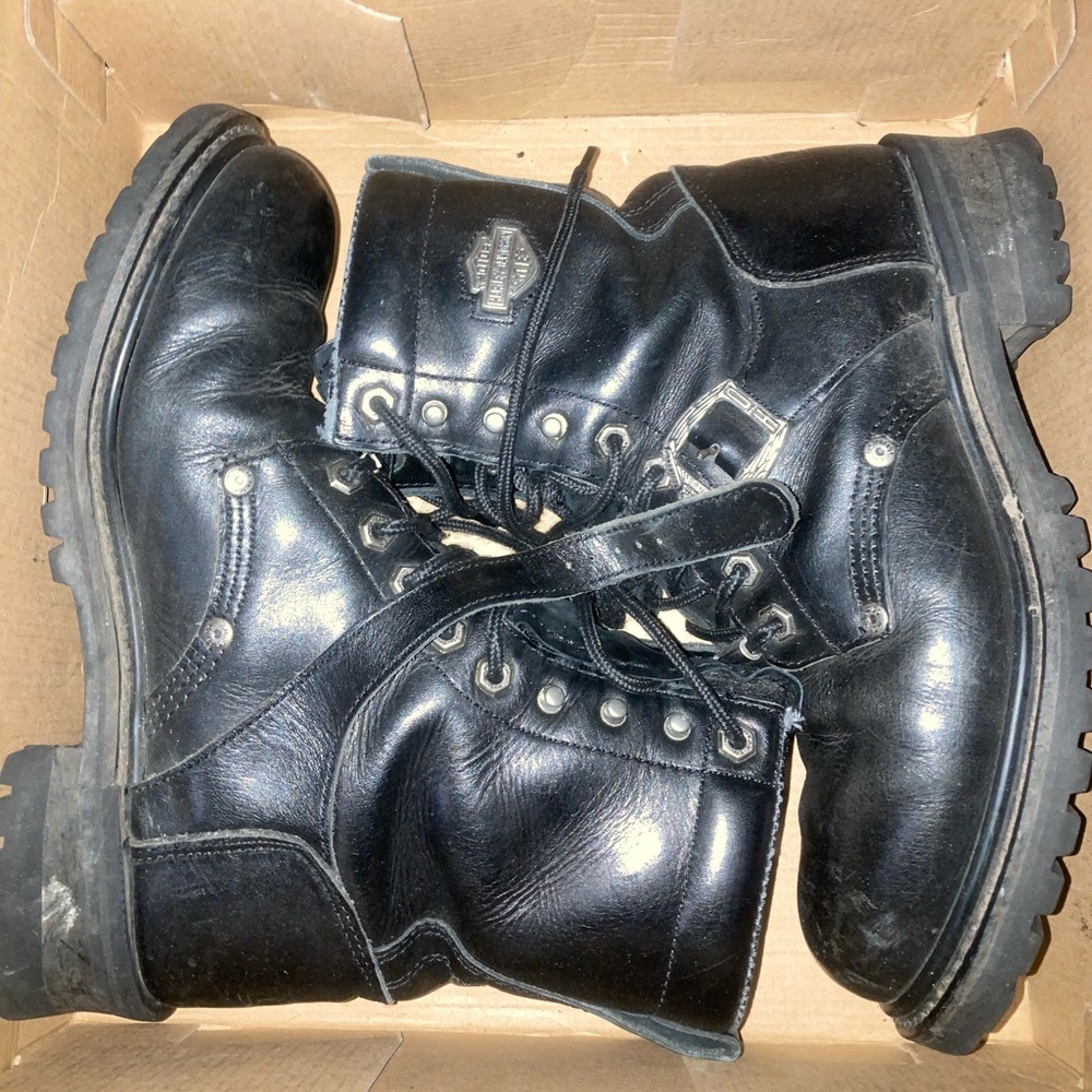 Harley Davidson boots.